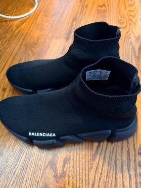 Balenciaga Black Sock-Style Speed Trainer Sneakers for Men